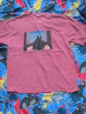 🐈Vintage Faded Oversized Cat Tee🐈